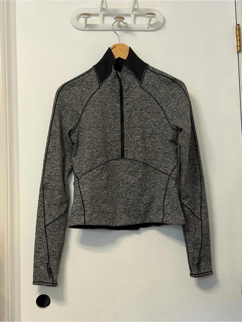 lululemon athletica Heathered Gray Half-Zip Performance Pullover